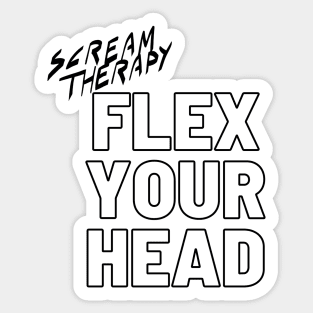 Scream Therapy Flex Your Head podcast design Sticker